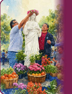Miembros de nuestra comunidad al servicio de la parroquia.